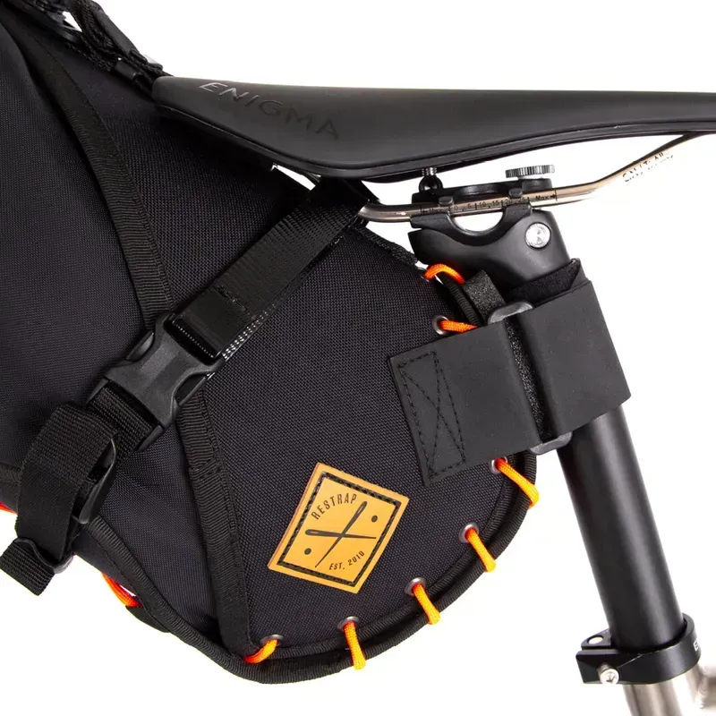 Restrap Saddle Bag - 8L - Black / Orange-2
