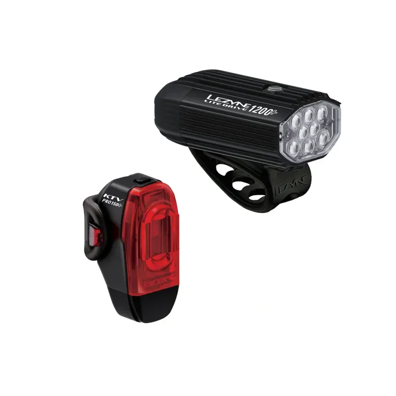 Lezyne Lite Drive 1200+/KTV Drive Pro+ Light Set in Black