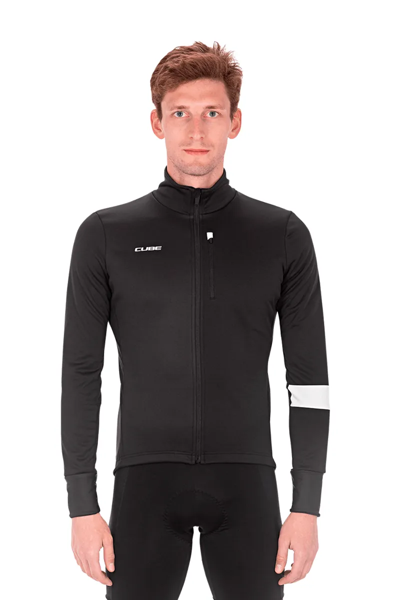 Cube Blackline Softshell Water Resistant Cycling Jacket in Black
