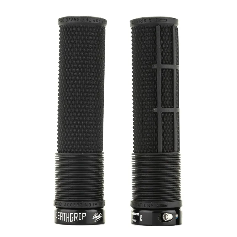 DMR DeathGrip Thick Flangeless Lock-On Grips in White-1