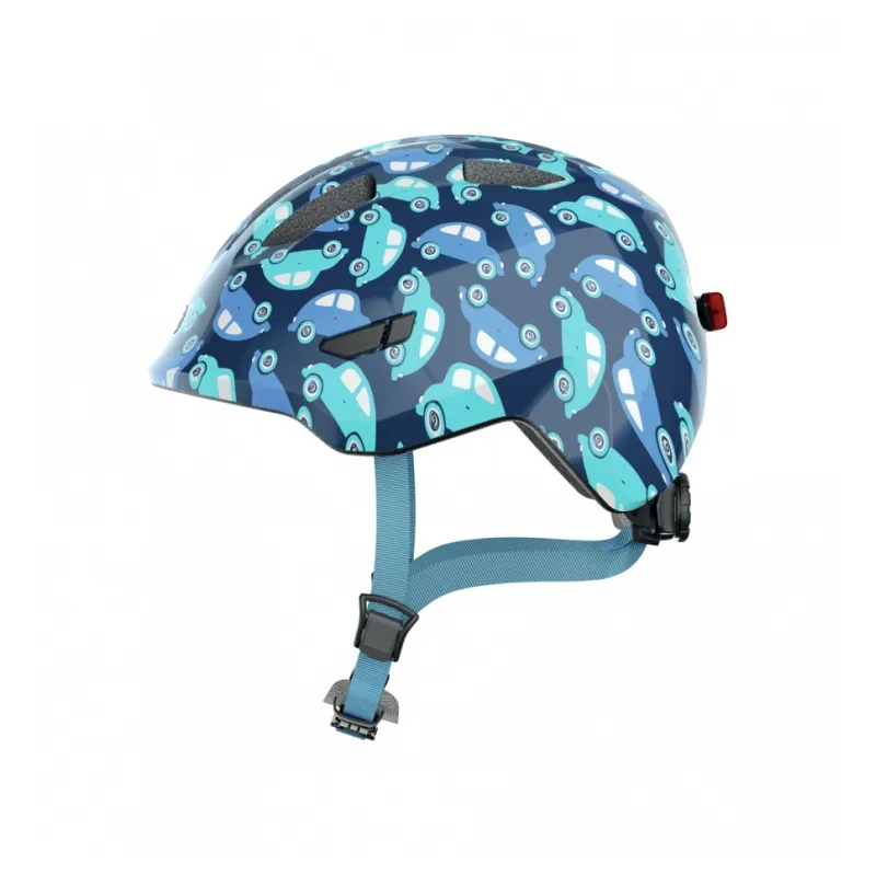 Abus Smiley 3.0 LED Kids Helmet in Dark Blue