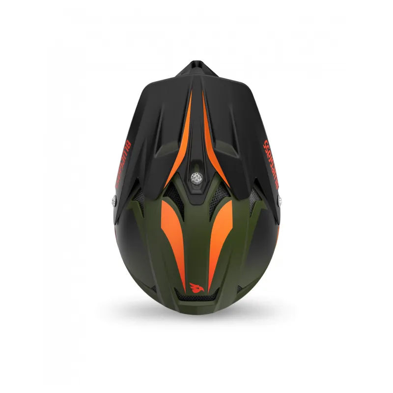 Bluegrass Intox Full Face Helmet - Green / Orange-3