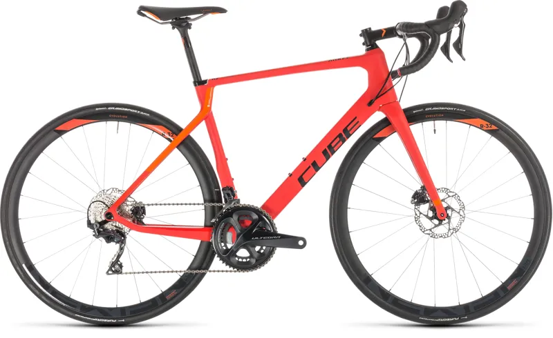 2019 Cube Agree C:62 Race Disc Carbon Road Bike in Red