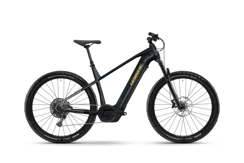 2025 Haibike Alltrack 10 eMountain Bike in Grey/Blue/Yellow