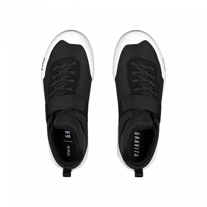 Fi'zi:K Gravita Tensor Flat - Flat Mountain Bike Shoe - Black / White-2