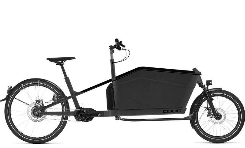 2021 Cube Cargo Hybrid Electric Cargo Bike in Grey
