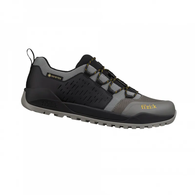 Fi'zi:K Terra Ergolace GTX - Flat Mountain Bike Shoe - Grey / Black