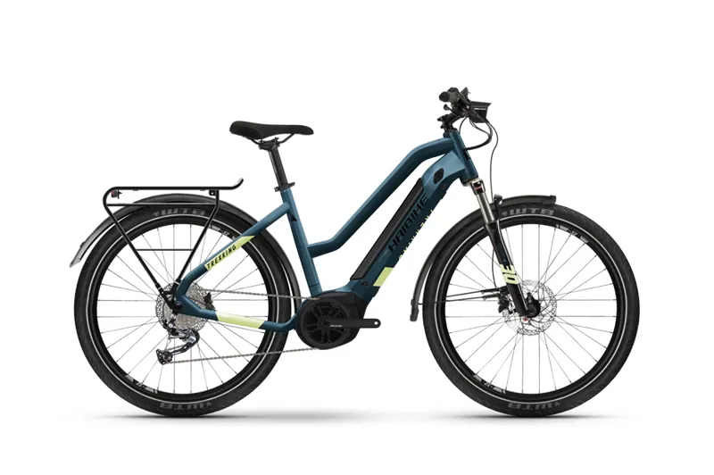 2022 Haibike Trekking 5 - Electric Hybrid Bike - Blue / Canary