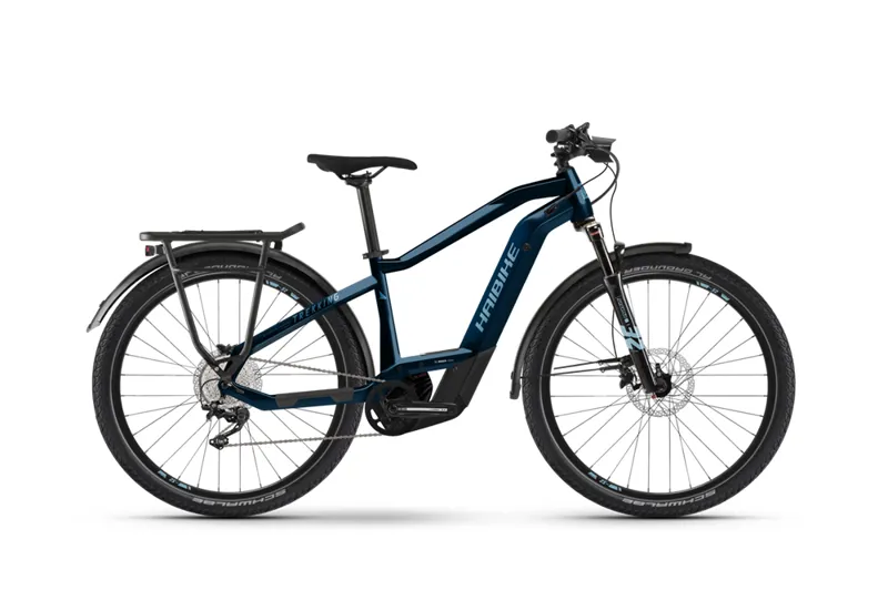 2024 Haibike Trekking 8 - Electric Hybrid Bike - Royal Blue / Metallic