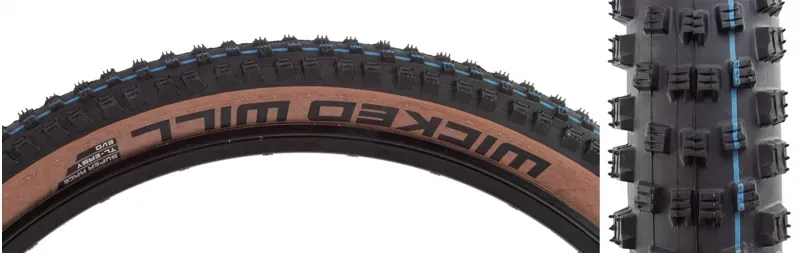 Schwalbe Wicked Will 29x2.25-inch Evo S-Race Tire in Black/Tan