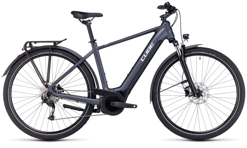 2023 Cube Touring Hybrid One 500 - Electric Bike - Grey/White