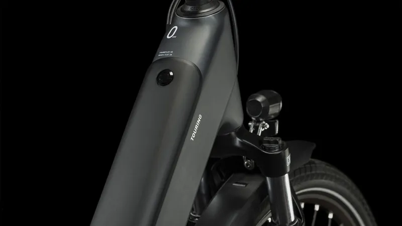 2024 Cube Touring Hybrid One 625 - Easy Entry Frame Electric Hybrid Bike - Grey / White-2