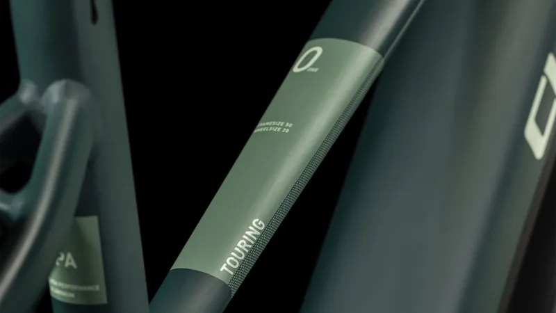 2024 Cube Touring Hybrid One 625 - Trapeze Frame Electric Hybrid Bike - Dark Green-2