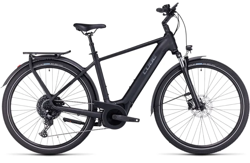 2024 Cube Touring Hybrid Pro 625 - Electric Hybrid Bike - Black/Metal