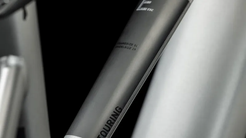 2024 Cube Touring Hybrid EXC 625 - Trapeze Frame Electric Hybrid Bike - Grey / Metal-2