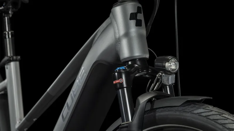 2024 Cube Touring Hybrid EXC 625 - Trapeze Frame Electric Hybrid Bike - Grey / Metal-5