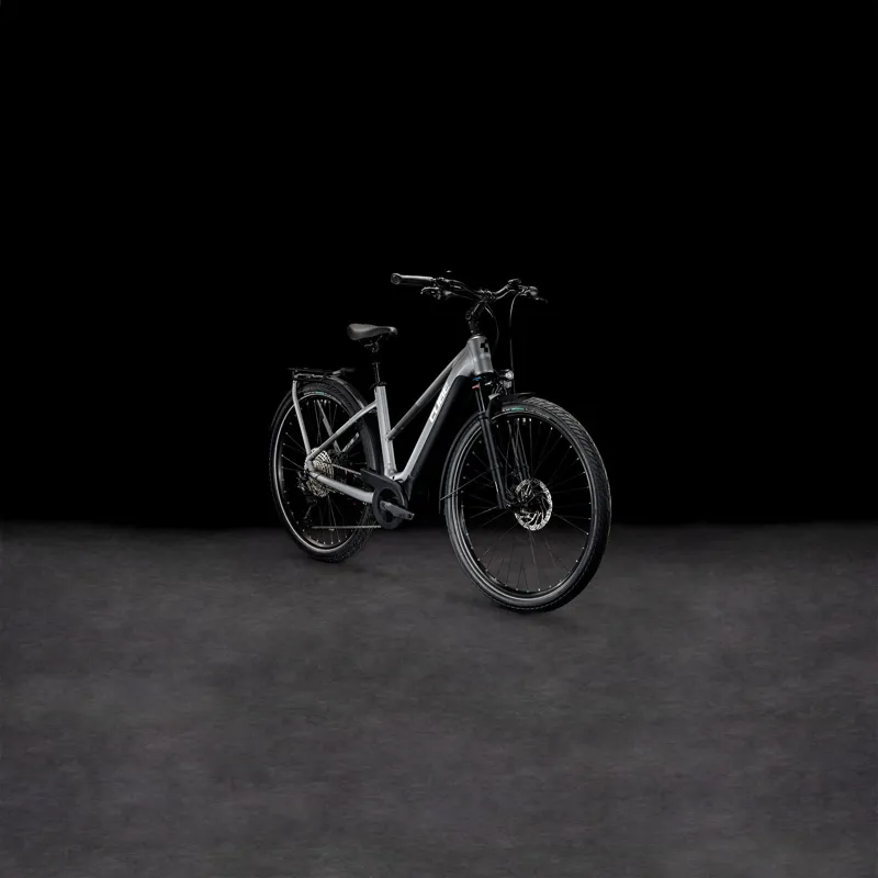 2024 Cube Touring Hybrid EXC 625 - Trapeze Frame Electric Hybrid Bike - Grey / Metal-1