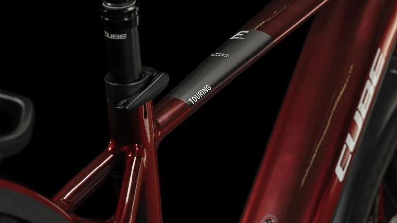 2024 Cube Touring Hybrid EXC 625 - Electric Hybrid Bike - Red / White-2