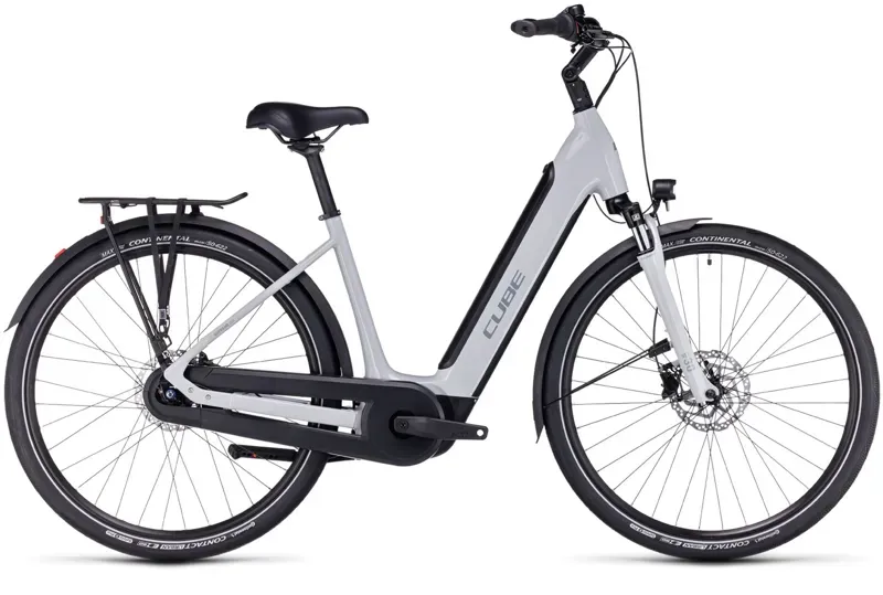 2024 Cube Supreme Hybrid One 500 City Bike in Grey/Grey