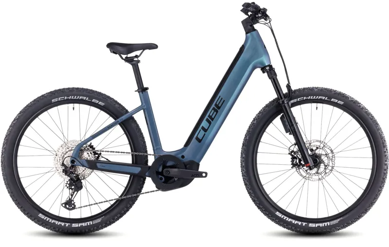 Cube Reaction Hybrid ABS 750 - Easy Entry Electric Mountain Bike - Smaragd Grey / Blue