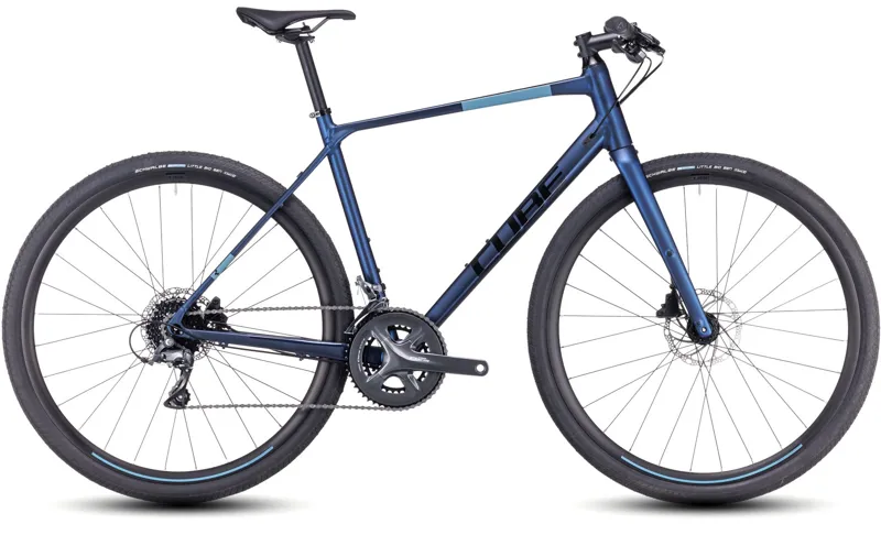 2024 Cube Nulane - Flat Bar Gravel Bike - Velvet Blue / Black