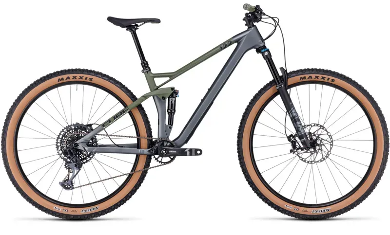 2024 Cube Stereo ONE22 HPC TM Mountain Bike in Flashgrey/Olive