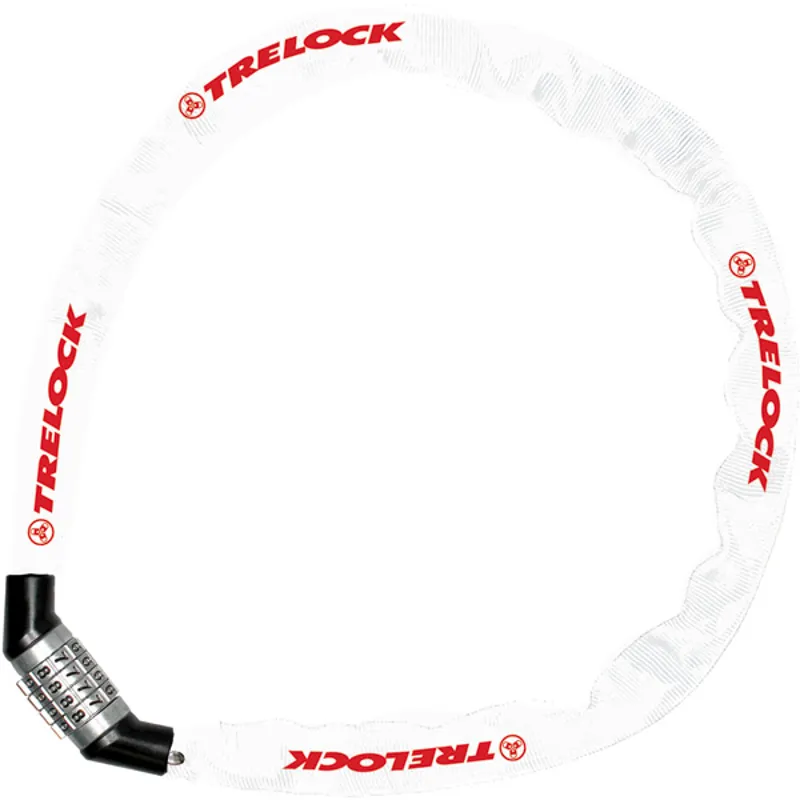 Trelock BC 115 Code 60cm x 4mm Combo Chain Lock in White
