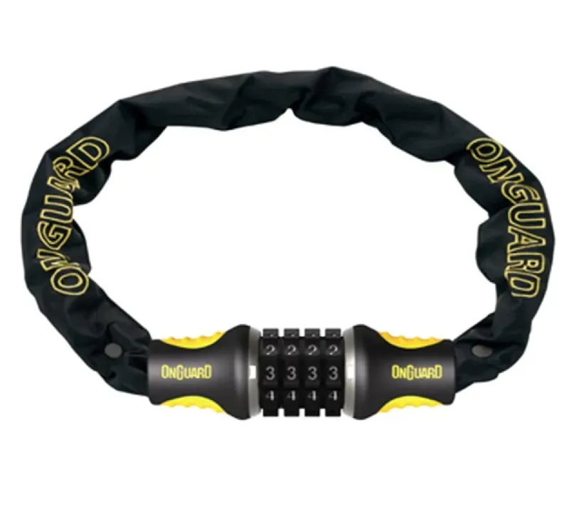 OnGuard Mastiff 8022C 800x8mm Chain Lock in Black/Yellow