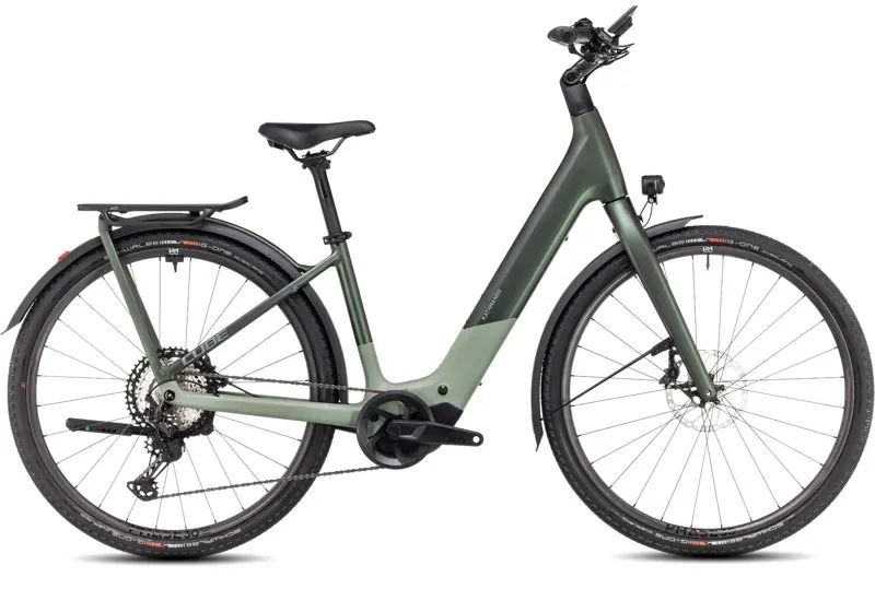 2025 Cube Kathmandu Hybrid C:62 SLX 400X Easy Entry - Electric Hybrid Bike - Stellar / Origano Green