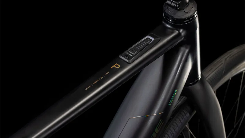 2025 Cube Editor Hybrid Pro 400X - Electric Hybrid Bike - Black / Spectral-2