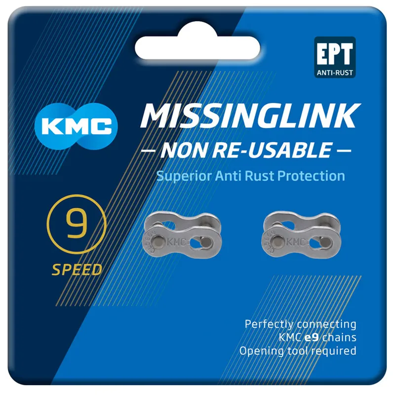 KMC Missing Link 9X Joining Links in Silver-1