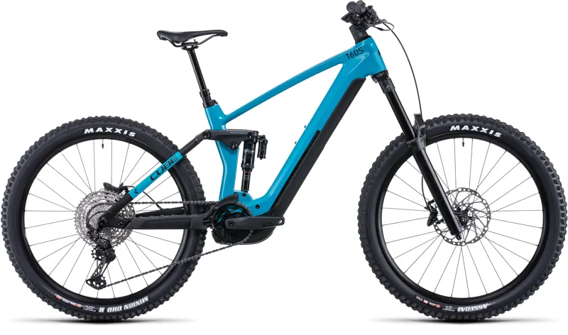 2022 Cube Stereo Hybrid 160 HPC SL 27.5 eMountain Bike in Blue