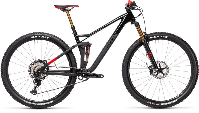 2021 Cube Stereo 120 HPC SLT 29 Mountain Bike in Black