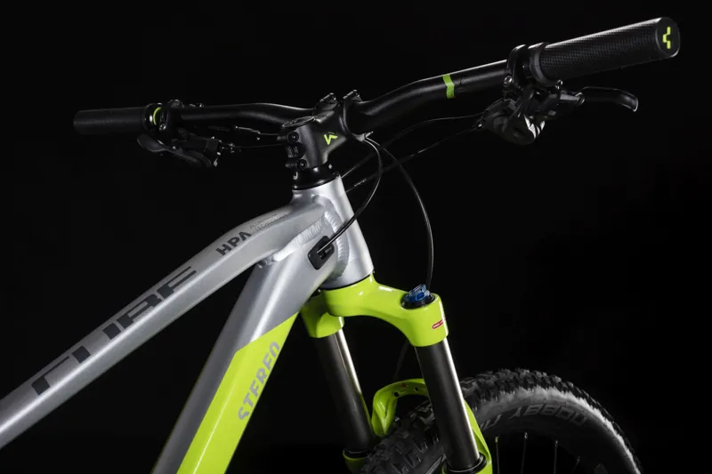 2019 Cube Stereo 120 Pro 29 Full Suspension Mountain Bike in Silver
