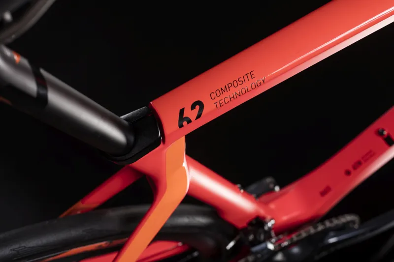2019 Cube Agree C:62 Race Disc Carbon Road Bike in Red-4