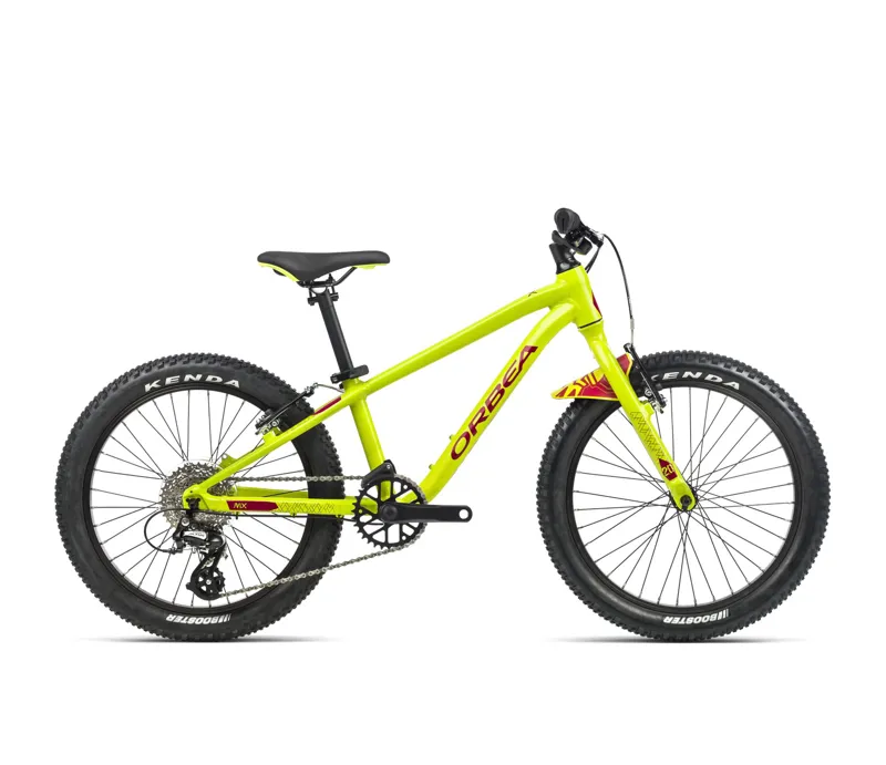 Orbea Mx 20 Team Kids Bike in Lime Green/Watermelon Red