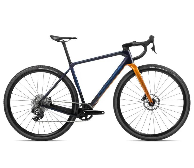 Orbea Terra M31eTeam 1x Gravel Bike In Blue Carbon/Leo Orange