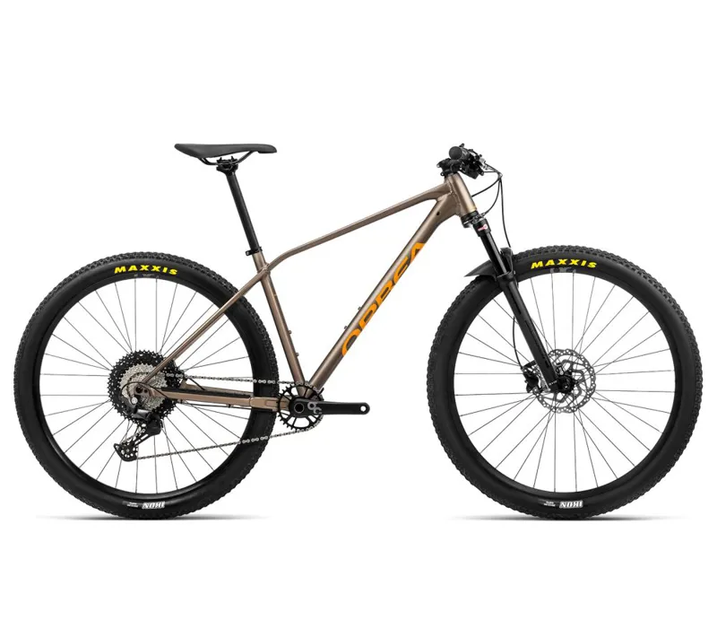 2023 Orbea Alma H30 Hardtail Mountain Bike in Taupe Brown/Mango