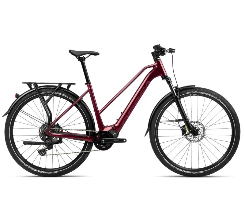 Orbea Kemen Mid 40 Trekking Bike In Metallic Burgundy Red