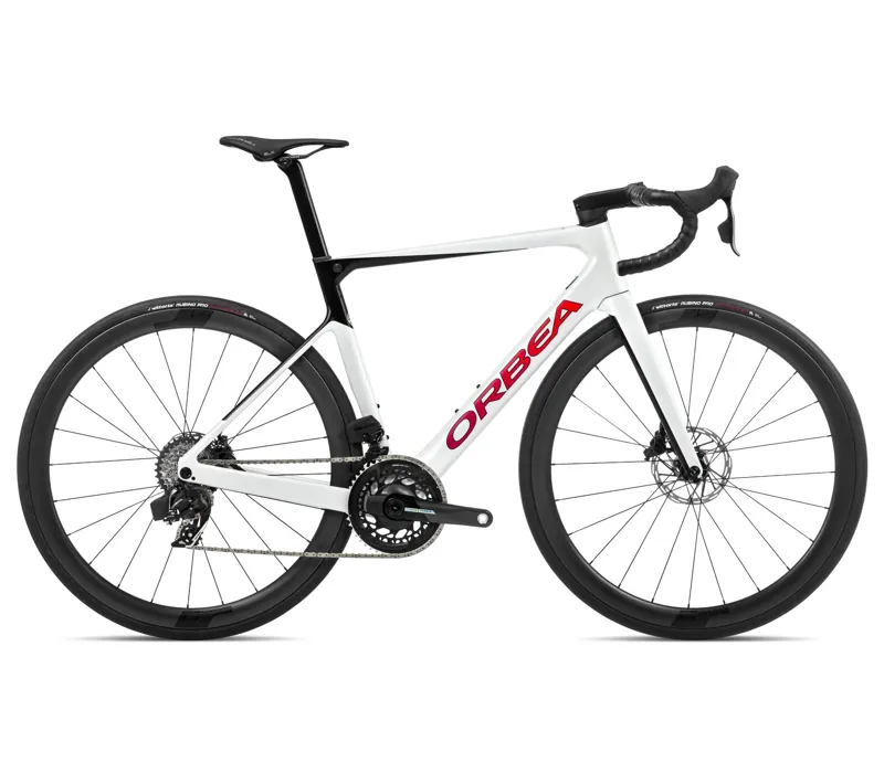 2023 Orbea Orca M21eltd Pwr Road Bike In White Chic/Black