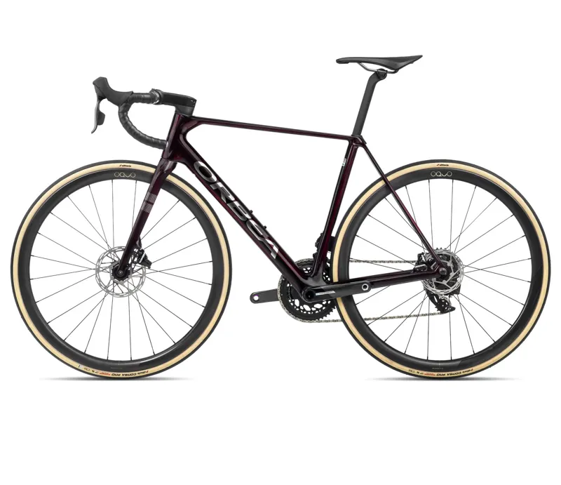 2024 Orbea Orca M21eltd Pwr Road Bike In Wine Red/Titanium-3