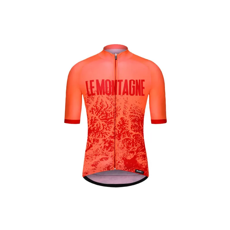 Santini Alpi Short Sleeve Jersey in Orange