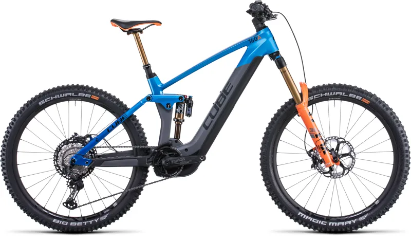 2023 Cube Stereo Hybrid 160 HPC 750 Electric Mountain Bike in Action Team
