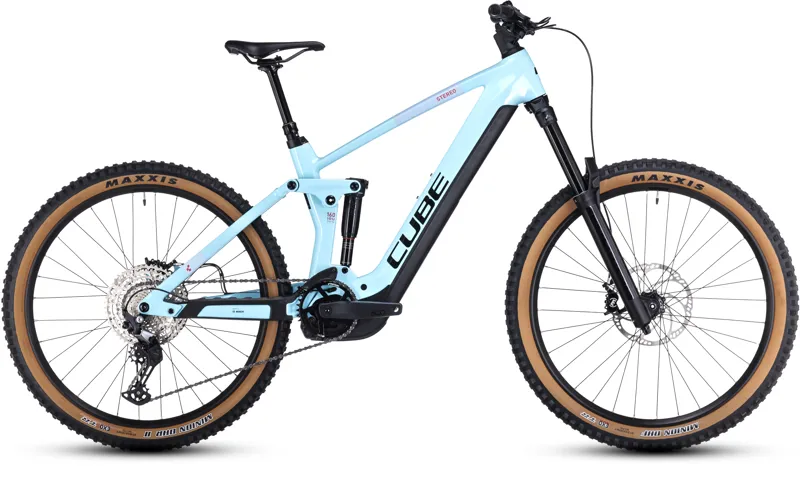 Cube Stereo Hybrid 160 HPC Race 750 Electric Mountain Bike in Ice