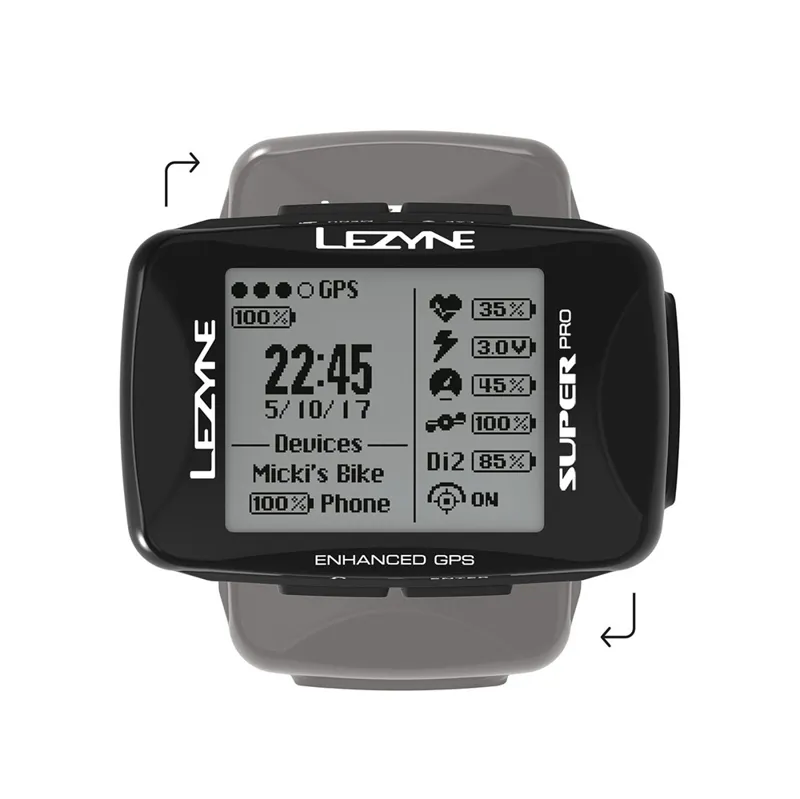 Lezyne Super Pro HRSC Loaded GPS in Black-3