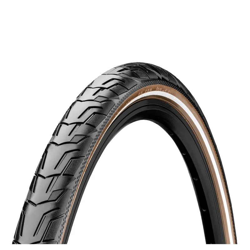 Continental Ride City Reflex Tyre - Wire Bead: BLACK/BROWN REFLEX 700 x