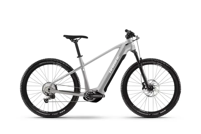 Haibike AllTrack 7 High Frame E-MTB in Urban Grey/White/Glossy