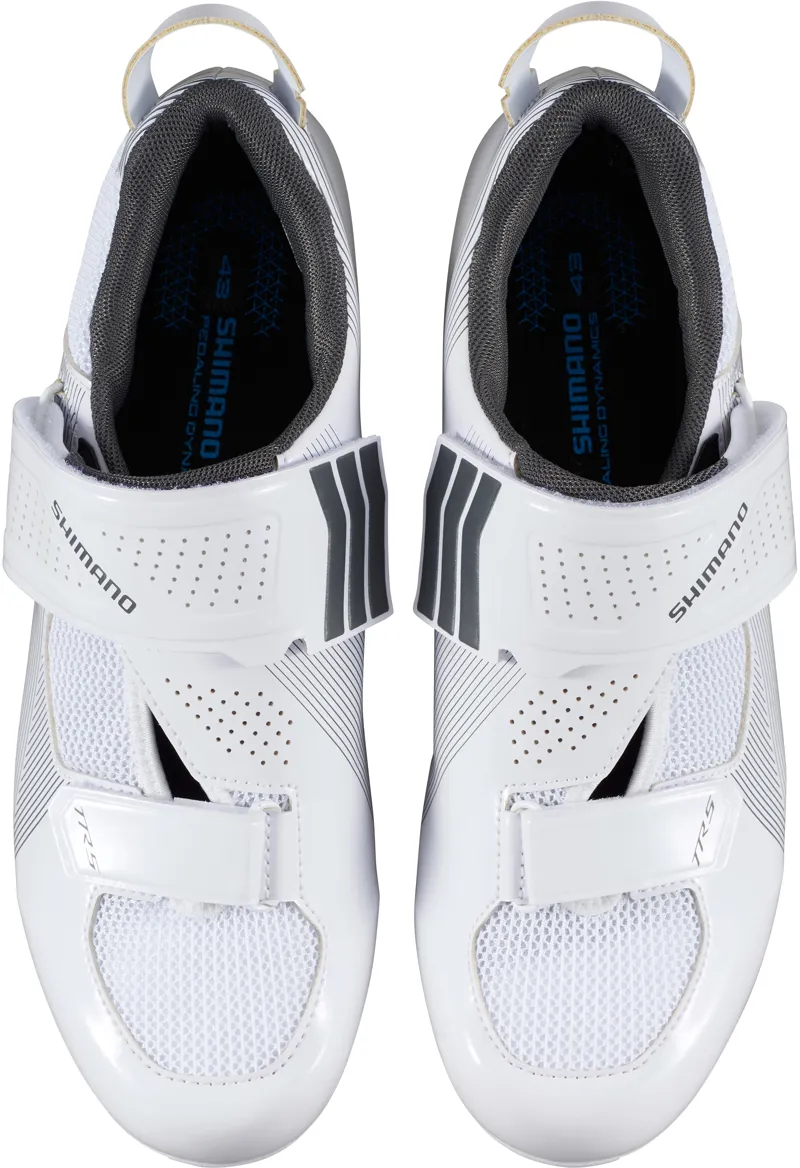 Shimano TR5 - 3bolt Time Trial / Triathlon Road Shoes - White-1