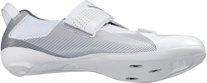 Shimano TR5 - 3bolt Time Trial / Triathlon Road Shoes - White-3