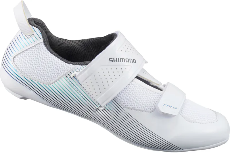 Shimano TR5 - Womens specific 3bolt Time Trial / Triathlon Road Shoes - White